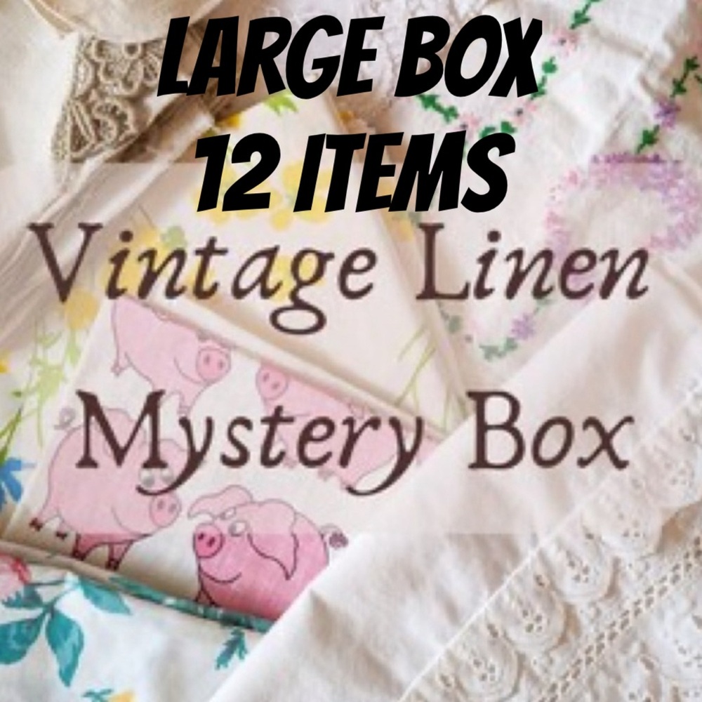 Large set • Vintage Mystery Box of Vintage table linens • Large set of 12 items
